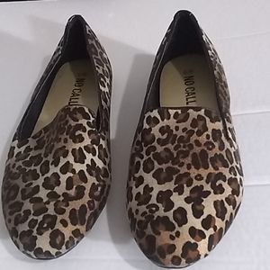 ...NO CALL LEOPARD PRINT SLIP ON CANVAS FLATS